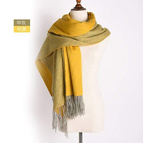 FLYRCX Thickening warm winter and winter wool scarf scarf dual-use double sided available 180cmx70cm