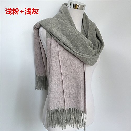 FLYRCX Men and women in autumn and winter thickening color tassel cashmere scarf shawl dual-use 205cmx70cm