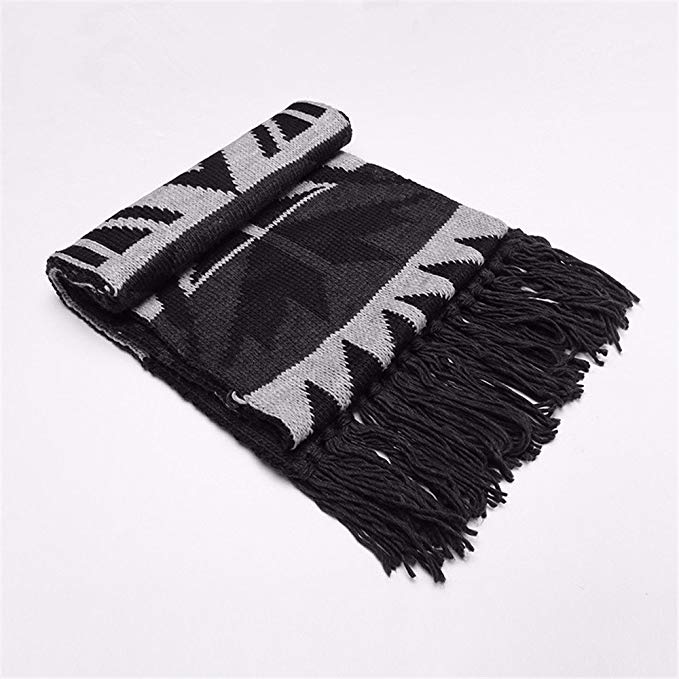 FLYRCX Men's winter sweater knit warm scarf 220cmx40cm
