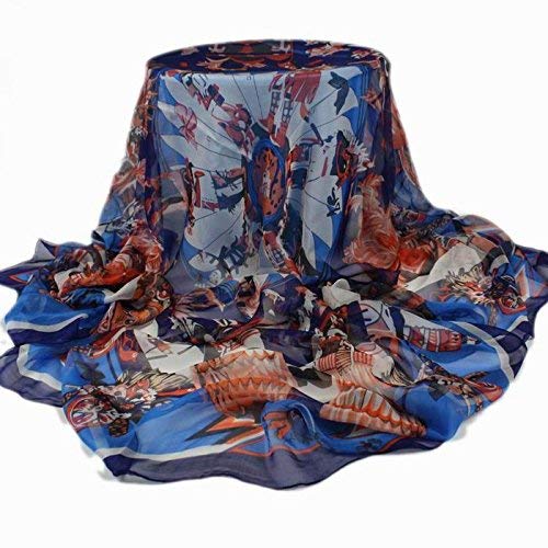 FLYRCX Ladies' soft silk silk scarf fashion printed shawl 130cmx130cm