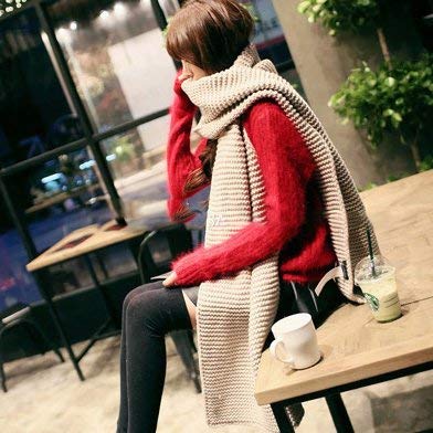 MDRW-Winter Scarves Winter Wool Scarf Winter Long Paragraph Female Student Couples Lady Scarf Knitted Scarf Thick Warm