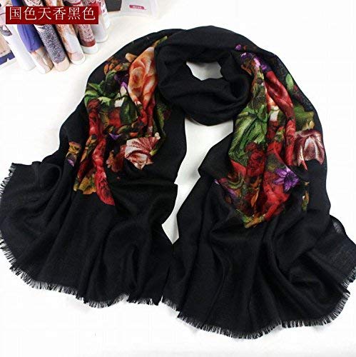 FLYRCX Spring and autumn season tassel woolen scarf to warm the long shawl ladies luxury gift 195cmx75cm